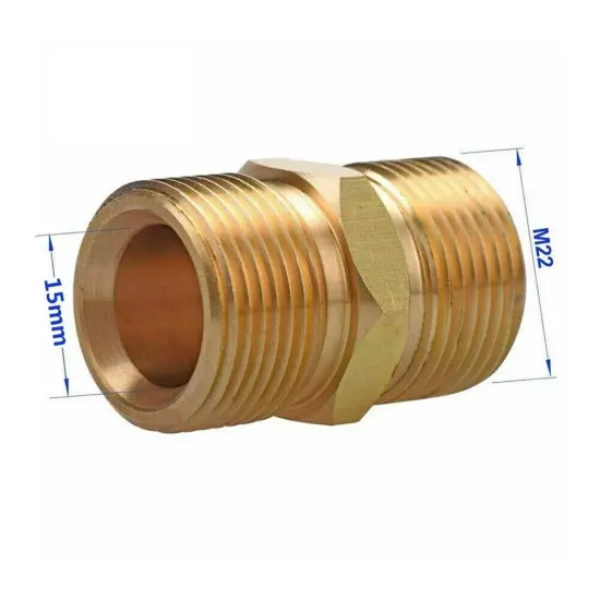 Male Adapter M22/15mm Male Adapter 1pcs Gold Pitchabout 1.5mm Brand New