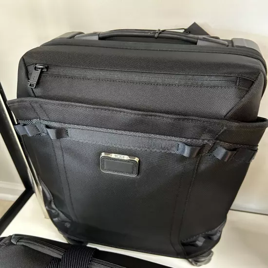 NEW Tumi ALPHA BRAVO CONTINENTAL Front Lid 4 Wheel Carry-On - ALL BLACK❗️