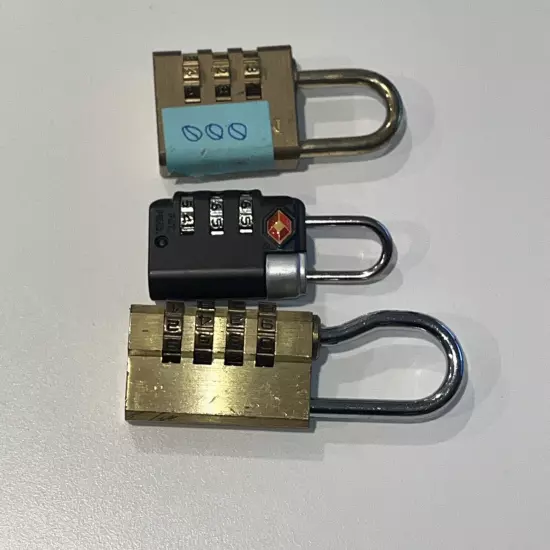 Various combination Travel Locks (Qty 3)