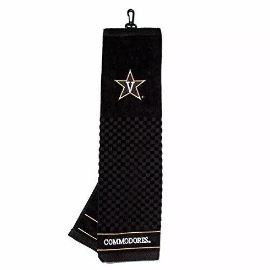 Vanderbilt Commodores NCAA Tri-Fold Embroidered Golf Towel,OfficiallyLicensed