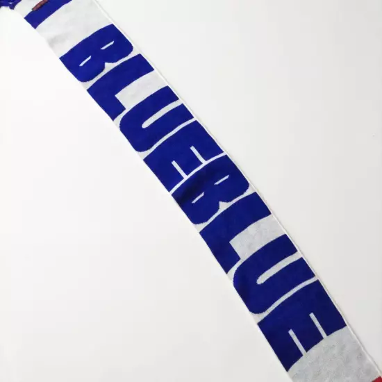 Blue Blue Logo White Blue Red Knitted Muffler Scarf