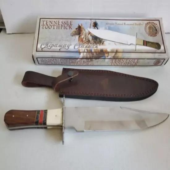 Chip A Way 14-1/2" TENNESSEE TOOTHPICK BOWIE KNIFE (Rosewood) Leather Sheath 