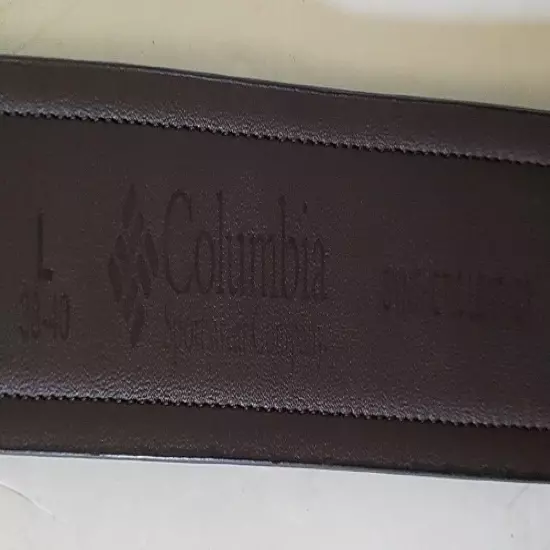 Columbia Mens Brown Synthetic Leather Belt 11CR120Z02 - Size L 38-40 - NWT