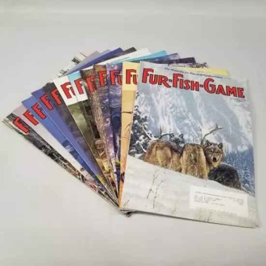 Vintage Fur Fish Game Magazine All 12 Issues of 2003 Articles Advertising Decor