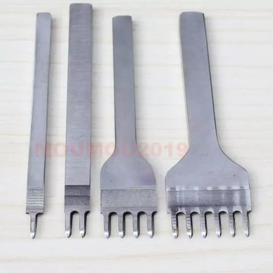 Leather Craft Tools Hole Chisel Graving Stitching Punches Tool Set 3, 4, 5, 6MM