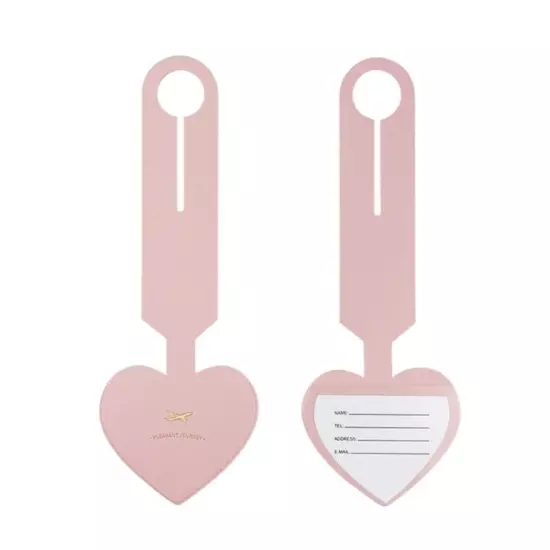 Suitcase Luggage Heart Travel Accessory Name Invitation Label Soft Portable