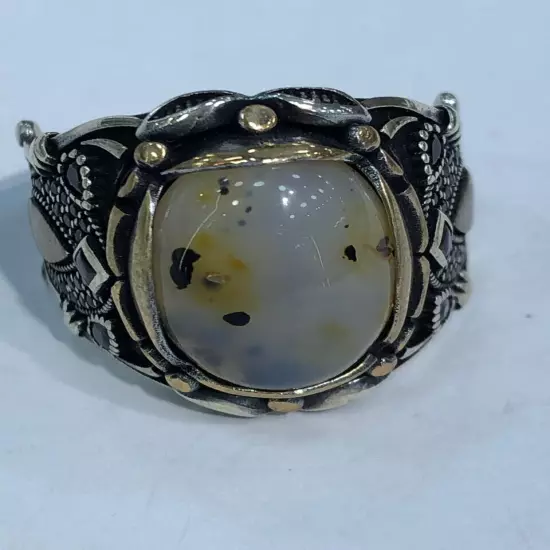 Agate Ring Men Silver 925,Sterling,Rare,Aqeeq,Royal,Luxury خاتم عقيق يمني داودي