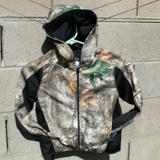 Under Armour Hunting hoodie sweater Size 7 ysm 8 green brown boy girl offer New 