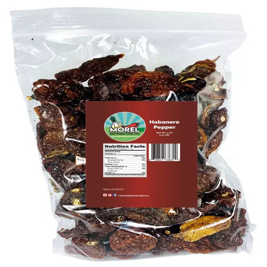 Dried Chili Habanero Pepper / WT: 1 OZ, 4 OZ, 8 OZ, 1 LB, 2 LBS, 5 LBS, 10 LBS