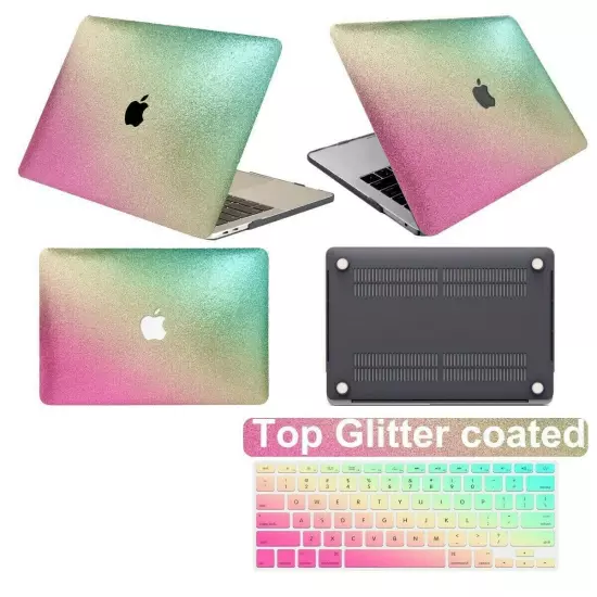 Shinny Glitter Rainbow Hard Case KB Cover For New Macbook Pro Air 11 13 14 15 16