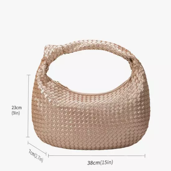 Melie Bianco Brigitte Large Satchel Recycled Vegan Woven Knot Bag Anthropologie!