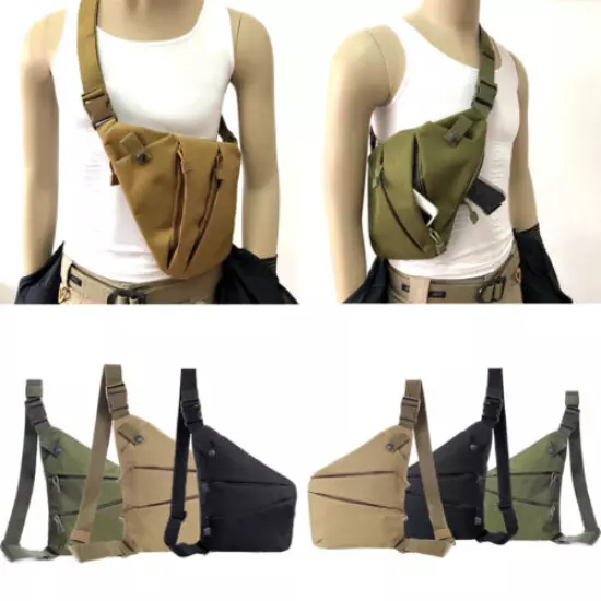 Men Waist Bag Shoulder Bag Adjustable Tactical Gun Left Right Bag Strap Outdoor