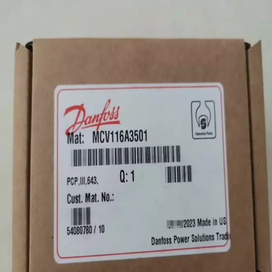 New In Box Danfoss MCV116A3501 Control Valve MCV116A3501