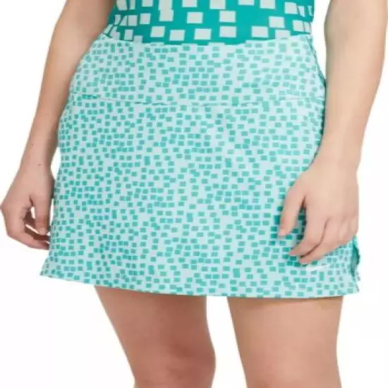 Nike Women's Dri-FIT UV Grid Print 17” Golf Skort Aqua Comfort