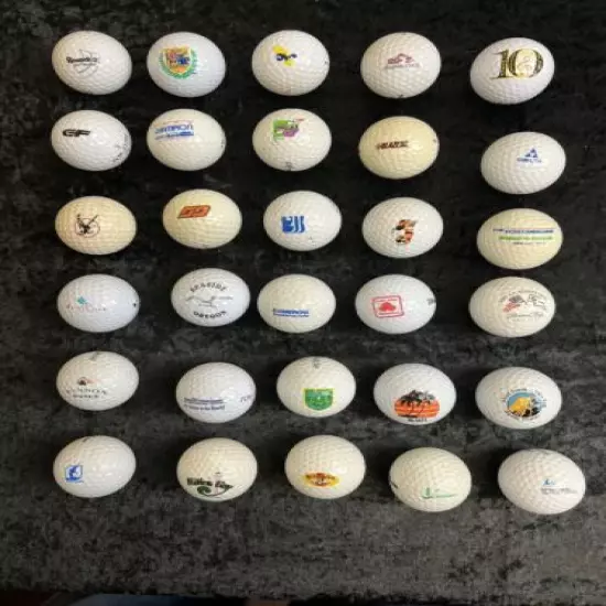 Lot Of 30 Vintage Golf Balls From Various Events