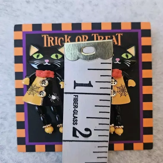 Bella and Jack trick or treat Cat Dangle Earrings earrings