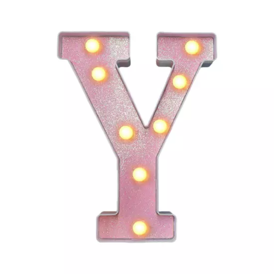 Led Light Up Letter,Pink Marquee LED Letter Lights 26 Alphabet,Lighted Letters A