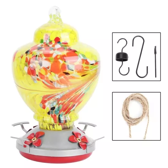 Garden Colorful Painting Bird Feeder Water Feeding Tool Equipments HD JY