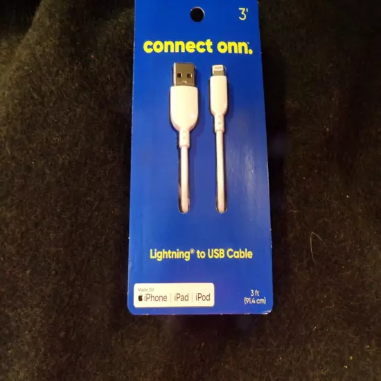 NIP 3' CONNECT ONN ULTRA FAST CHARGER iPhone to USB Fast Charger OG