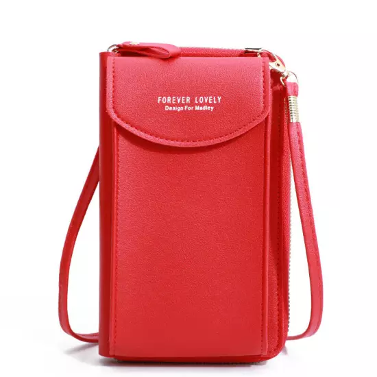 Cellphone Shoulder Bag Women PU Crossbody Bag Handbag Card Holder Bag