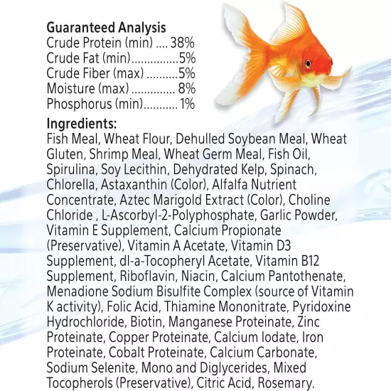 Aqueon Goldfish Fish Food Flakes, 7.12 Ounces