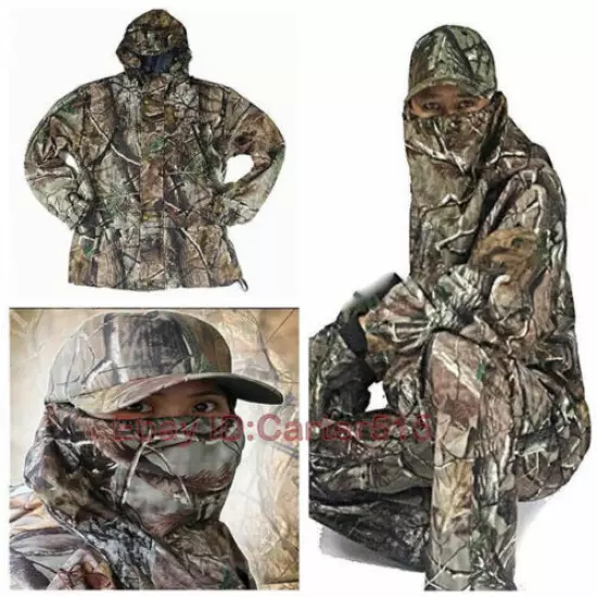 New Bionic Camouflage Hunting Clothes Leaf Waterproof Jacket +Pants suit New