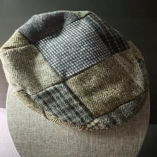 Donegal Tweed Patchwork Newsboy Cap By Shandon Headwear Woven In Ireland Wool