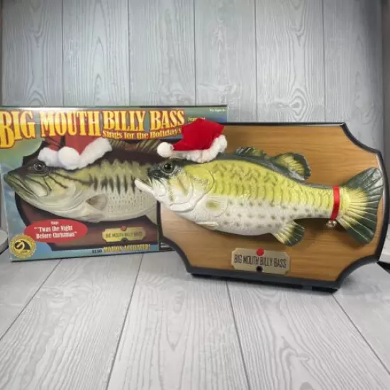 Vintage Big Mouth Billy Bass Christmas Holidays Singing Fish 1999 Tested Works