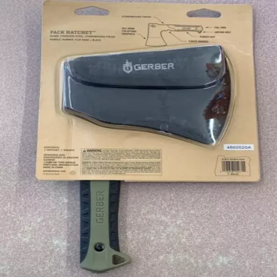 Gerber Gear Pack Stainless Steel PACK Hatchet W/Sheath. **BRAND NEW**