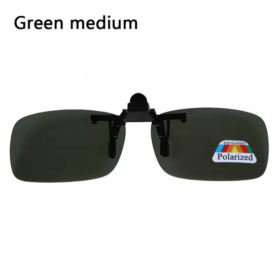 Clip-on Polarized Day Night Vision Flip-up Lens Driving Glasses Sunglasses Y;vm