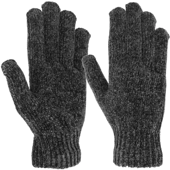 Women's Soft and Stretchy Chenille Basic Winter Magic Gloves