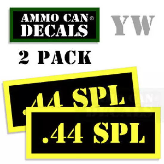 44 SPL Ammo Can Box Decal Sticker Set bullet ARMY Gun safety Hunt 2 pack YW