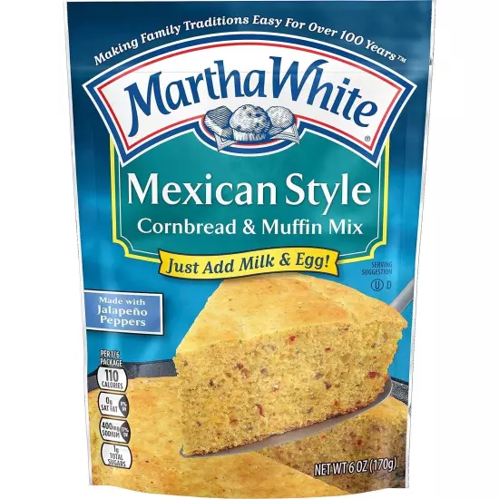 Authentic Mexican Cornbread Mix (12 x 6oz) - Bake Deliciously in 20 Min!