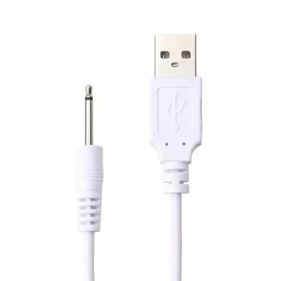 Massager Replacement Dc Charging Cable - USB Charger Cord - 2.5Mm (White) - Fas