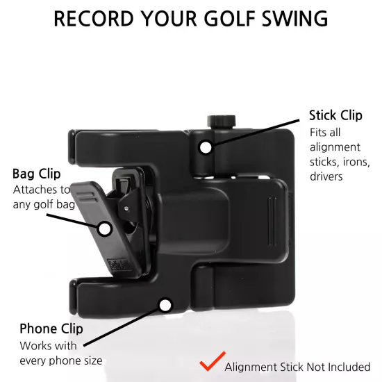 SelfieGolf - The Ultimate Cell Phone Clip System