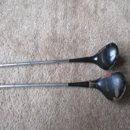 Vintage # 2 Wood & # 3 Wood Butchart Model Persimmon Heddon Shaft