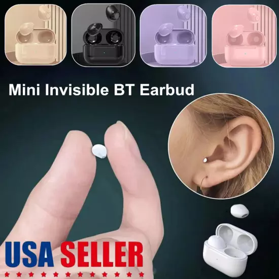 2024 NEW Mini Earbuds Invisible Sleep Headphone Bluetooth 5.2 Earphones Wireless