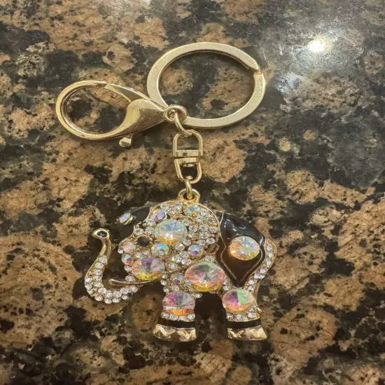 Bedazzled Elephant Keychain / Bag Charm