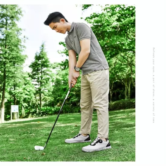 Professional Men's Golf Shoes Waterproof Non-Slip Outdoor Sneakers Walking Shoes