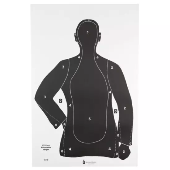 Action Target B-21E Black Cardstock Target 23" x 35" 100 Per Box B-21EBLACK-100