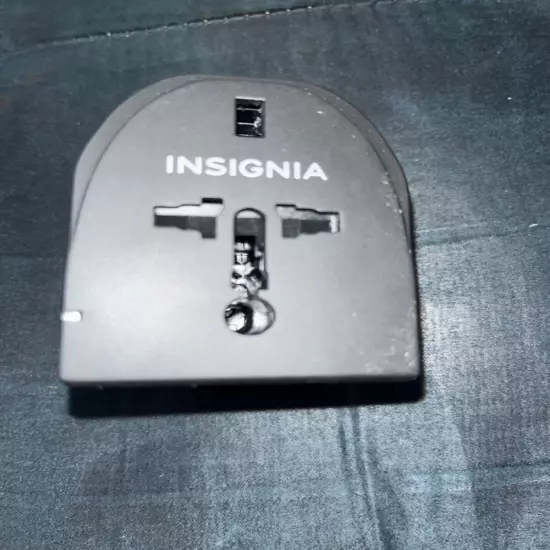 Insignia- All-in-One Travel Adapter with 2 USB Ports - Black