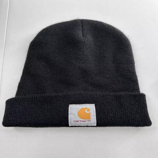 Carhartt Knit Cuffed Beanie One Size Black Winter Hat Cap Men’s Outdoor 2022