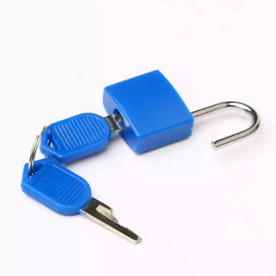 Mini Padlock with Key Suitcase Lock 4 Colors Backpack Luggage Small Locks 4Pcs