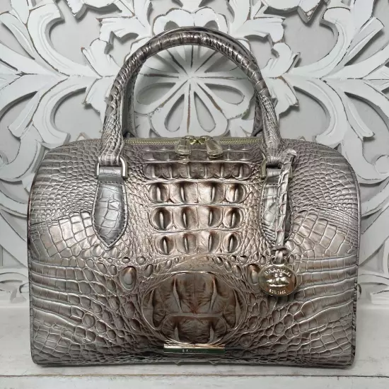 Brahmin Stacy Satchel Silver Lining Melbourne Leather