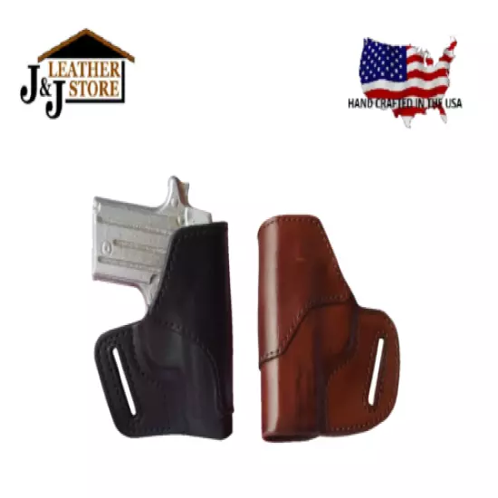 J&J RUGER EC9S OWB BELT CARRY CUSTOM FORMED PREMIUM LEATHER HOLSTER