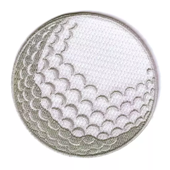 GOLF BALL PATCH IRON-ON EMBROIDERED APPLIQUE SPORTS DETAILED LINKS CLUB BADGE