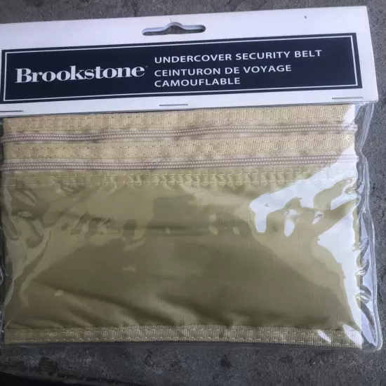 BROOKSTONE Beige Security Belt Travel Safe Hiding Spot Pockets Adjustable