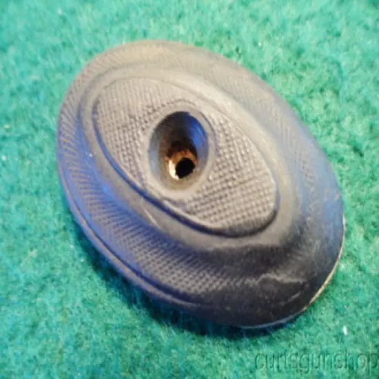 VINTAGE SHOTGUN BUTT STOCK WHITE LINE GRIP CAP