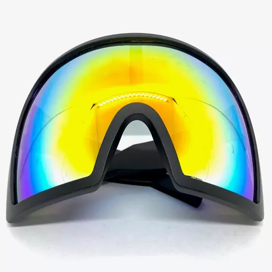 OVERSIZED Futuristic Wrap Around Face Shield Party Raver SUNGLASSES Huge Frame