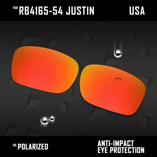 Anti Scratch Polarized Replacement Lens for-Ray Ban RB4165-54 Justin-Options